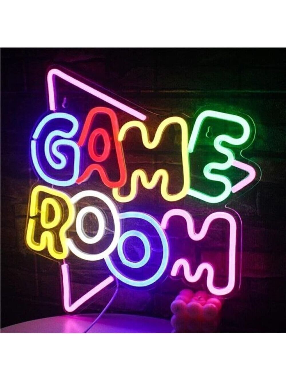 Gamer Neon LED Game Room Sign 13.2"x14" Colorful LED Lights Kids Arcade FUN New